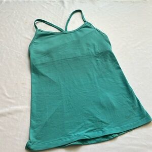 Nike dri fit slim fit teal tank top